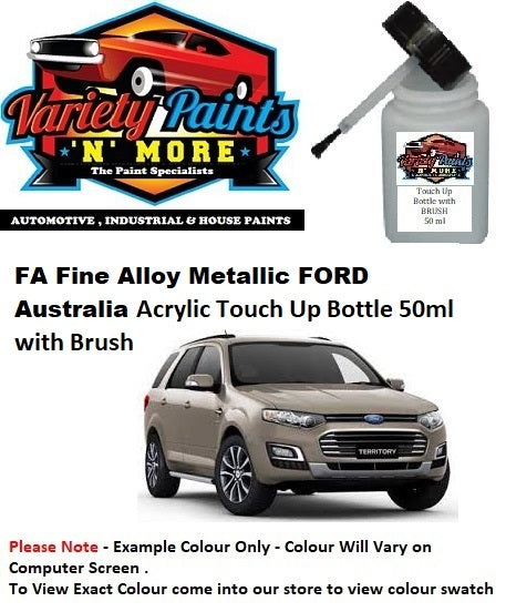 FA Fine Alloy Metallic FORD Australia Acrylic Touch Up Bottle 50ml with Brush