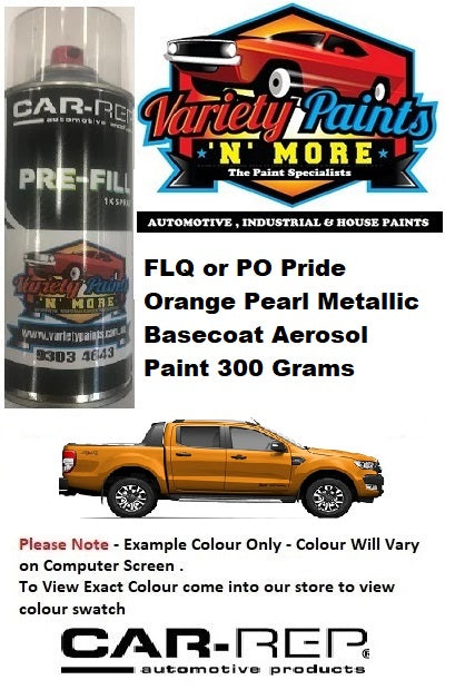 FLQ or PO Pride Orange Pearl Metallic Basecoat Aerosol Paint 300 Grams