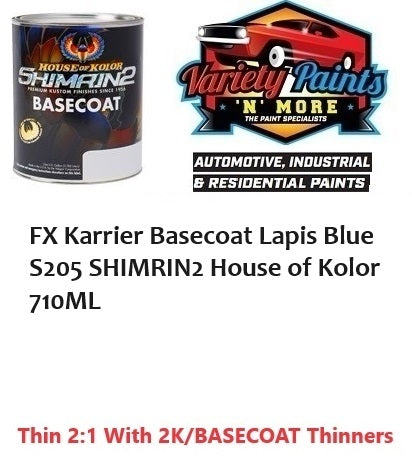 FX Karrier Basecoat Lapis Blue S205 SHIMRIN2 House of Kolor 710ML
