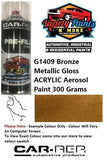 G1409 Bronze Metallic Gloss ACRYLIC Aerosol Paint 300 Grams