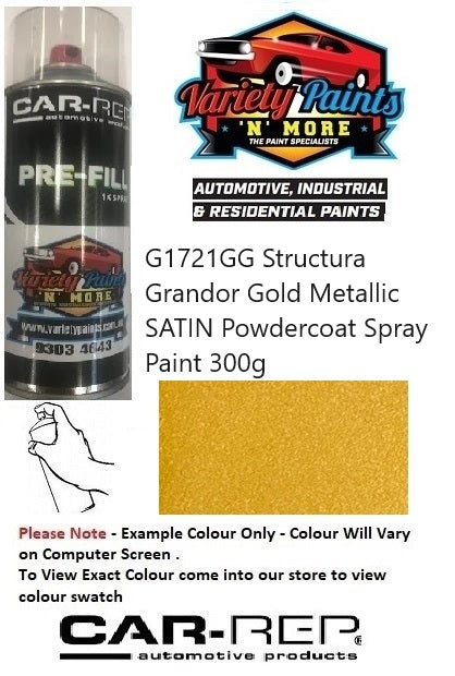G1721GG Structura Grandor Gold Metallic SATIN Powdercoat Spray Paint 300g