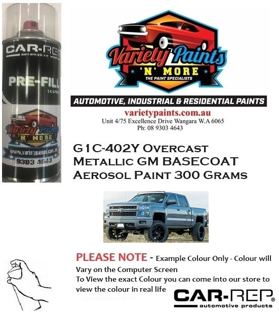 G1C-402Y Overcast Metallic GM BASECOAT Aerosol Paint 300 Grams