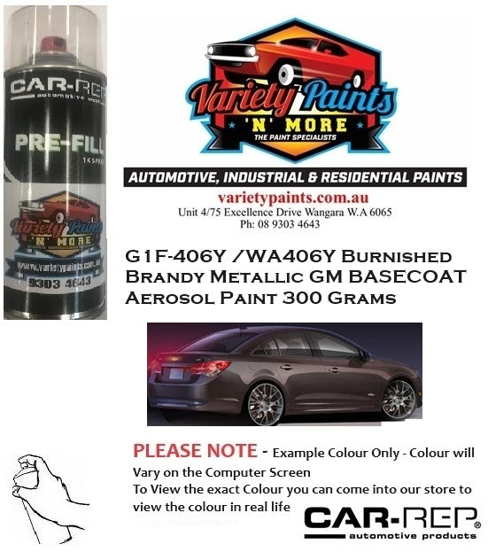 G1F-406Y /WA406Y Burnished Brandy Metallic GM BASECOAT Aerosol Paint 300 Grams