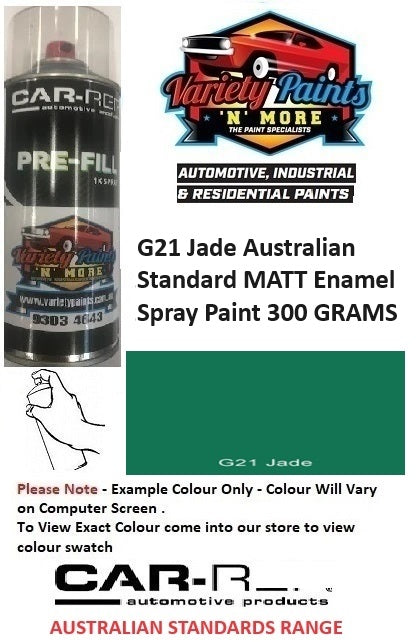 G21 Jade Australian Standard Matt Enamel Spray Paint 300 GRAMS