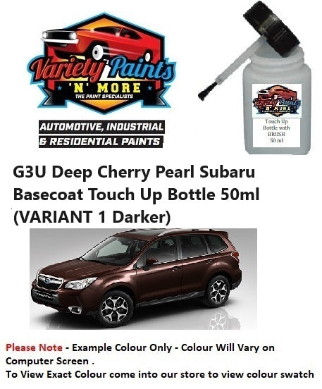 G3U Deep Cherry Pearl Subaru Basecoat Touch Up Bottle 50ml (VARIANT 1 Darker)