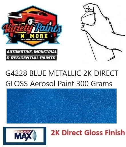 G4228 BLUE METALLIC 2K DIRECT GLOSS Aerosol Paint 300 Grams