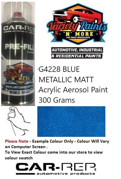 G4228 BLUE METALLIC MATT Acrylic Aerosol Paint 300 Grams
