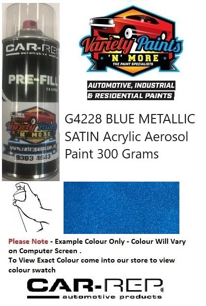 G4228 BLUE METALLIC SATIN Acrylic Aerosol Paint 300 Grams