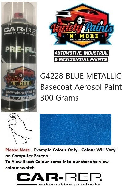 G4228 BLUE METALLIC Basecoat Aerosol Paint 300 Grams