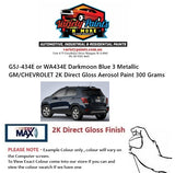 G5J-434E or WA434E Darkmoon Blue 3 Metallic GM/CHEVROLET 2K Direct Gloss Aerosol Paint 300 Grams