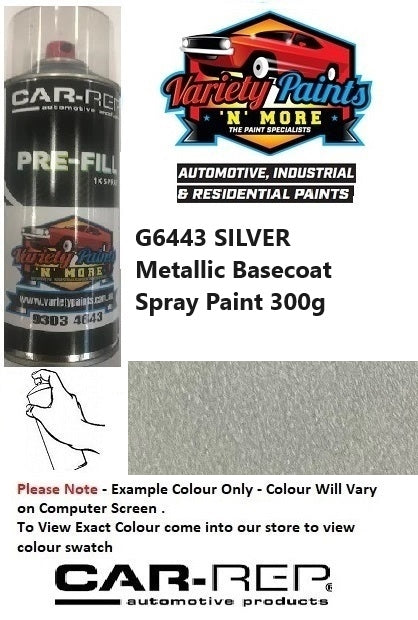 G6443 SILVER Metallic Basecoat Spray Paint 300g