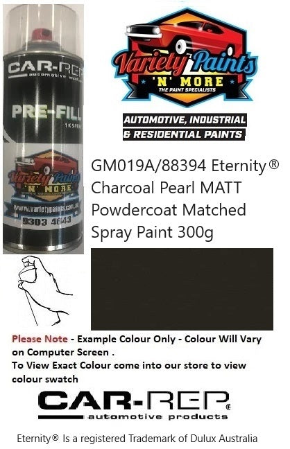 Eternity® Charcoal Pearl Powdercoat Matched MATT Finish Spray Paint 300g 1IS 20A
