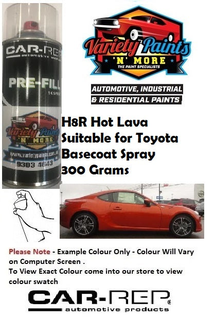 H8R Hot Lava Pearl Suitable for Toyota Basecoat Spray 300 Grams