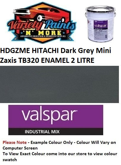 HDGZME HITACHI Dark Grey Mini Zaxis TB320 ENAMEL 2 LITRE METAL TIN