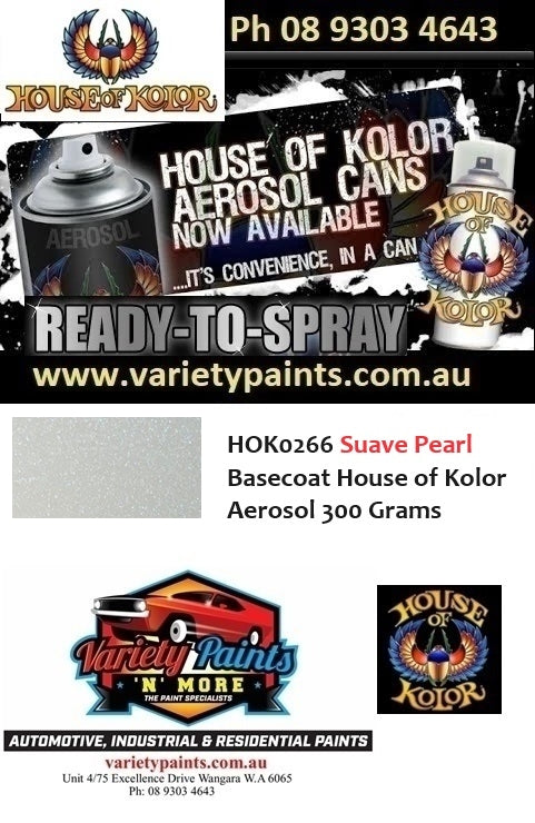 HOK0266 Suave Pearl Basecoat House of Kolor Aerosol 300 Grams