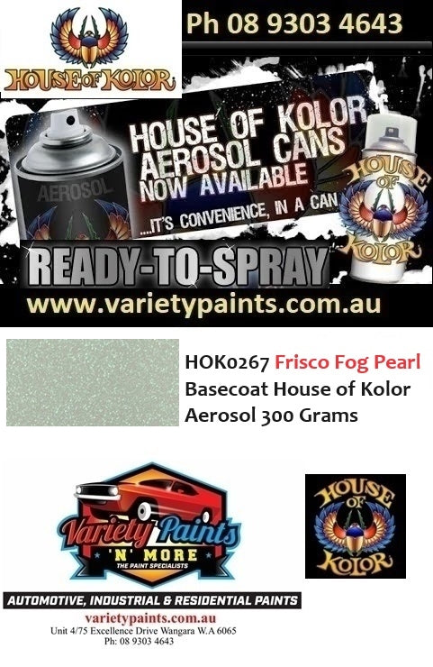 HOK0267 Frisco Fog Pearl Basecoat House of Kolor Aerosol 300 Grams