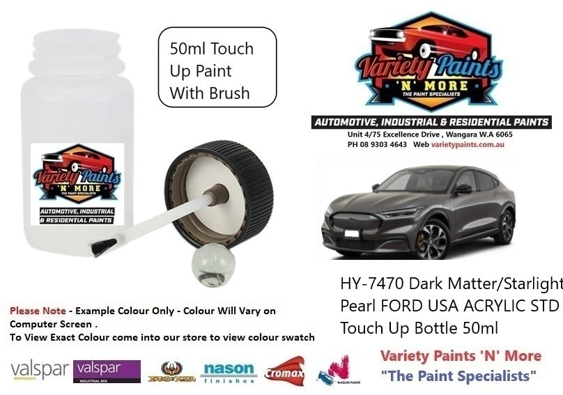 HY-7470 Dark Matter/Starlight Pearl FORD USA ACRYLIC STD Touch Up Bottle 50ml