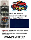 HYEXCWB Hyundai Excavator Counterweight Blue Gloss Enamel Spray Paint 300g RAL5003 SEE NOTES