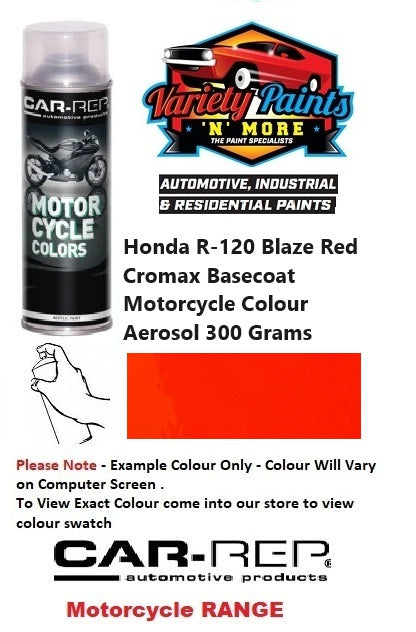 Honda R-120 Blaze Red Cromax Basecoat Motorcycle Colour Aerosol 300 Grams