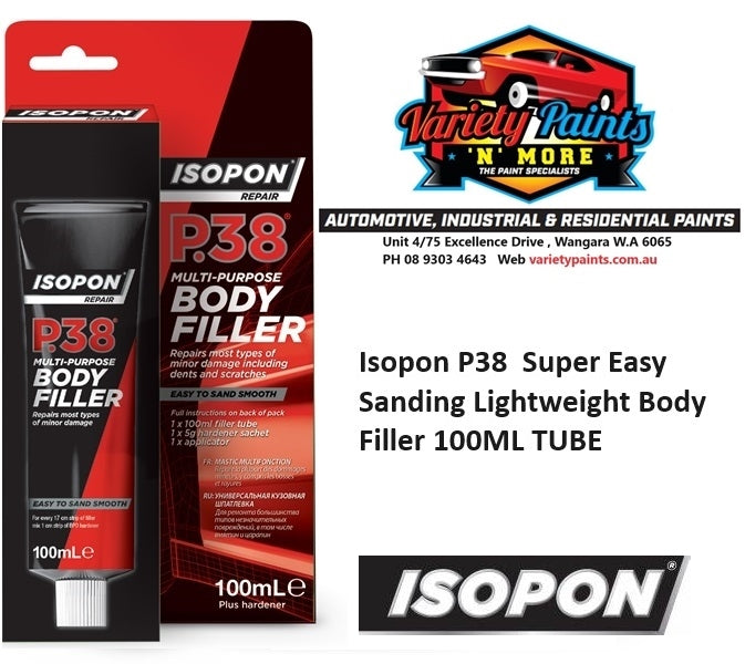 Isopon P38  Super Easy Sanding Lightweight Body Filler 100ML TUBE