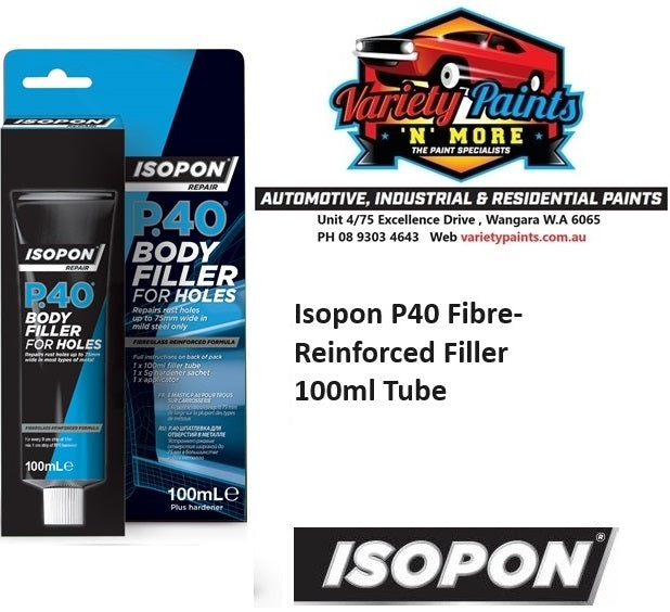 Isopon P40 Fibre-Reinforced Filler 100ml Tube