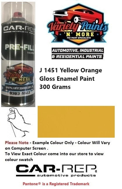 J 1451 Yellow Orange Gloss Enamel Paint 300 Grams