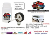 JR-1 White PEARL Hyundai VARIANT 1 (Lighter) BASECOAT Touch Up Bottle 50ml STEP 2 **SEE NOTES