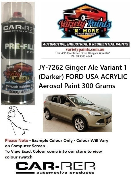 JY-7262 Ginger Ale Variant 1 (Darker) FORD USA ACRYLIC Aerosol Paint 300 Grams