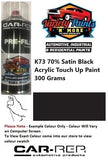 K73 70% Satin Black Acrylic Touch Up Paint 300 Grams