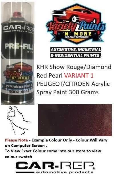 KHR Show Rouge/Diamond Red Pearl VARIANT 1  PEUGEOT/CITROEN Acrylic Spray Paint 300 Grams
