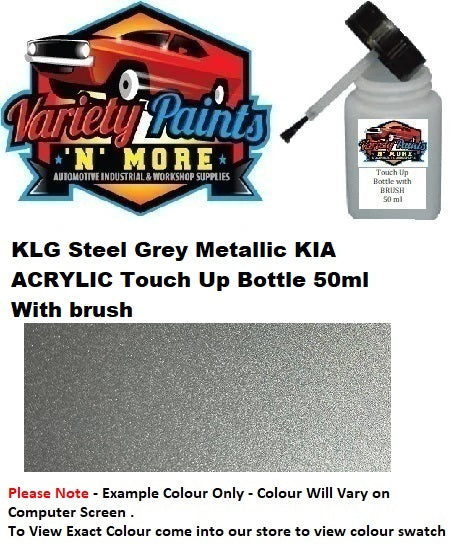 KLG Steel Grey Metallic KIA ACRYLIC Touch Up Bottle 50ml with brush