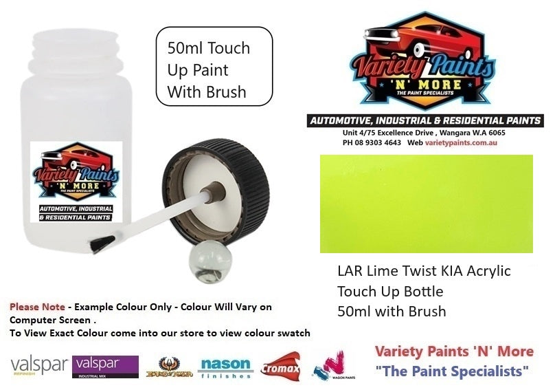 LAR Lime Twist KIA Acrylic Touch Up Bottle 50ml with Brush