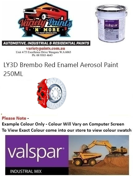 LY3D Brembo Red Enamel Aerosol Paint  250ML