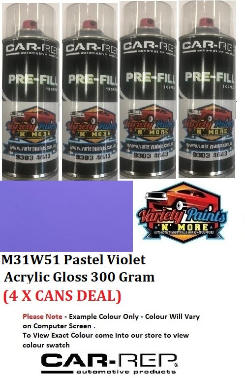 M31W51 Pastel Violet Acrylic Gloss 300 Gram (4 x cans deal)