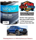 N6/N6-7365 Lightning Blue Pearl FORD Valspar 1 LITRE Performance Basecoat Paint Mix 888