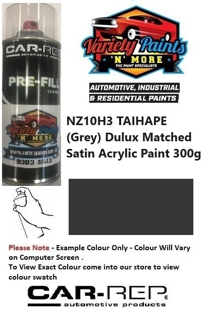 NZ10H3 TAIHAPE (Grey) Dulux Matched Satin Acrylic Paint 300g 1IS 54A