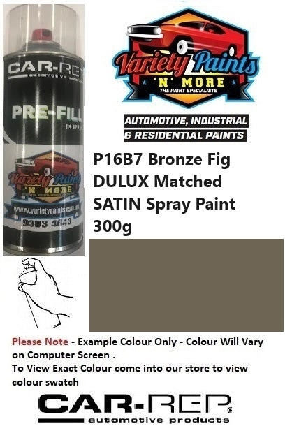 P16B7 Bronze Fig DULUX Matched SATIN Spray Paint 300g 1IS 53A