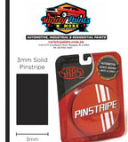 SAAS 1101 Pinstripe BLACK 3MM X 10 Metres