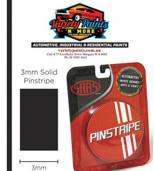 SAAS 1101 Pinstripe BLACK 3MM X 10 Metres