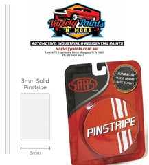 SAAS Pinstripe WHITE 3MM X 10 Metres