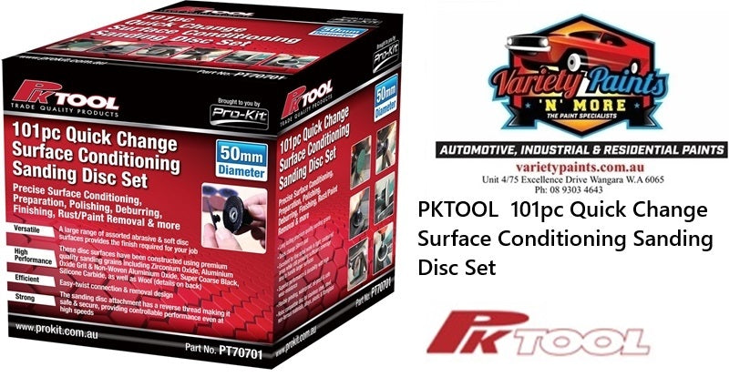 PKTOOL  101pc Quick Change Surface Conditioning Sanding Disc Set