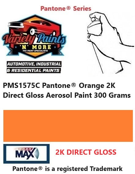 PMS1575C Pantone® Orange 2K Direct Gloss Aerosol Paint 300 Grams