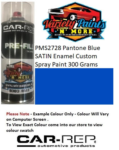 PMS2728 Pantone Blue SATIN Enamel Custom Spray Paint 300 Grams