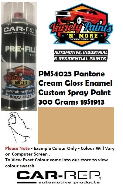 PMS4023 Pantone Cream Gloss Enamel Custom Spray Paint 300 Grams 18S1913