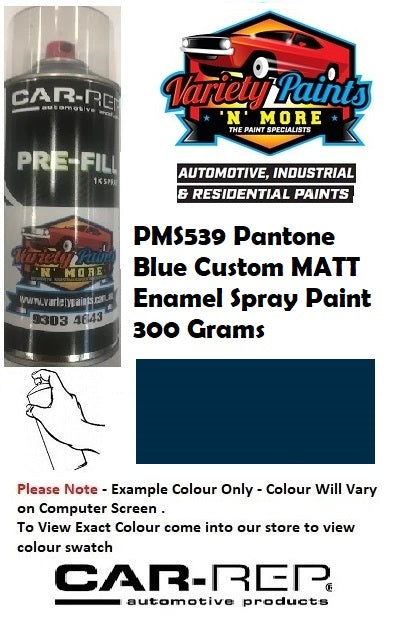 PMS539 Pantone Blue Custom MATT Enamel Spray Paint 300 Grams