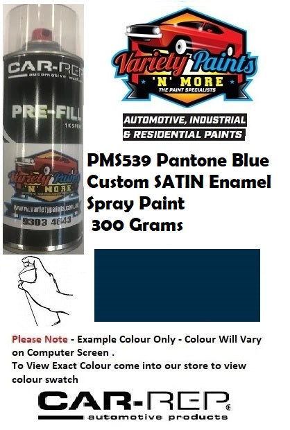 PMS539 Pantone Blue Custom SATIN Enamel Spray Paint 300 Grams