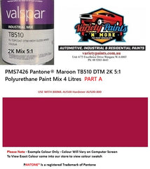 PMS7426 Pantone® Maroon TB510 DTM 2K 4 litre 5:1 PART A