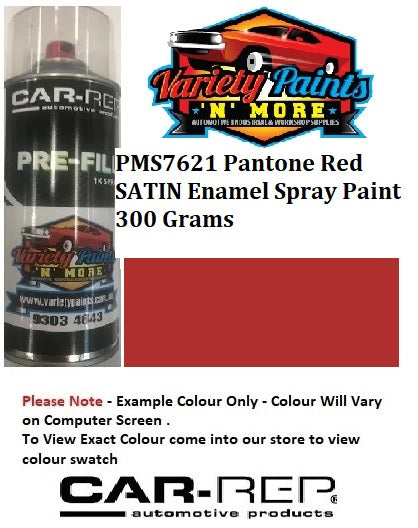 PMS7621 Pantone Red SATIN Enamel Spray Paint 300 Grams