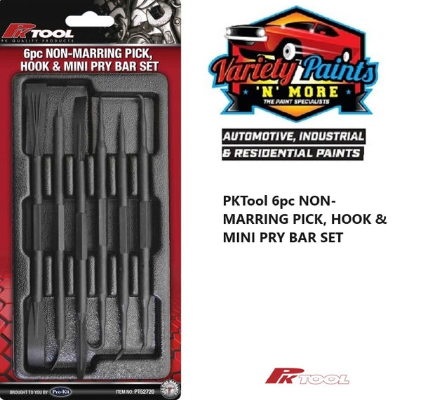 PKTool 6pc NON MARRING PICK HOOK MINI PRY BAR SET