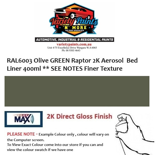 RAL6003 Olive GREEN Raptor RAL6003 Olive GREEN Raptor 3.8LT KIT